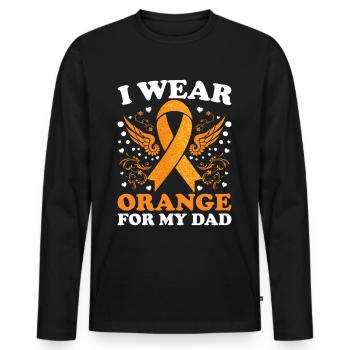 COPD Awareness Lung Disease COPD Krieger - Men's Premium Organic Long Sleeve Shirt - black - Front - Nico (187cm)