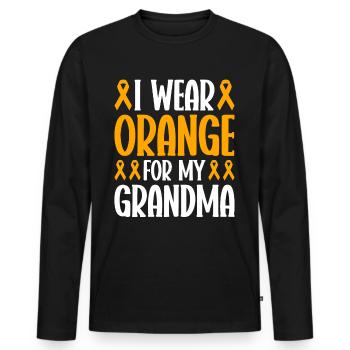 COPD Awareness Lung Disease COPD Krieger - Men's Premium Organic Long Sleeve Shirt - black - Front - Nico (187cm)