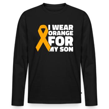COPD Awareness Lung Disease COPD Krieger - Men's Premium Organic Long Sleeve Shirt - black - Front - Nico (187cm)