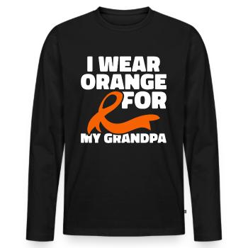 COPD Awareness Lung Disease COPD Krieger - Men's Premium Organic Long Sleeve Shirt - black - Front - Nico (187cm)