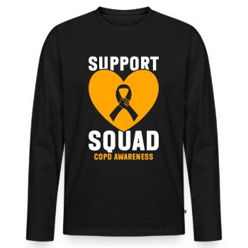 COPD Awareness Lung Disease COPD Krieger - Men's Premium Organic Long Sleeve Shirt - black - Front - Nico (187cm)