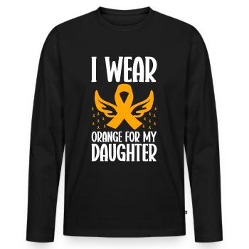 COPD Awareness Lung Disease COPD Krieger - Men's Premium Organic Long Sleeve Shirt - black - Front - Nico (187cm)