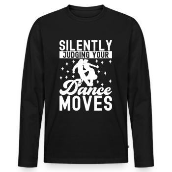 Ballsaal Tanz Ballsaaltänzer Gesellschaftstänzer - Männer Premium Bio Langarmshirt - Schwarz - Vorne - Nico (187cm)