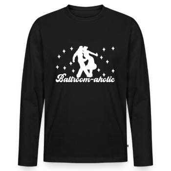 Ballsaal Tanz Ballsaaltänzer Gesellschaftstänzer - Männer Premium Bio Langarmshirt - Schwarz - Vorne - Nico (187cm)