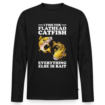 Catfish Angler Catfish Catfishing Catfish Fishing - Men's Premium Organic Long Sleeve Shirt - black - Front - Nico (187cm)