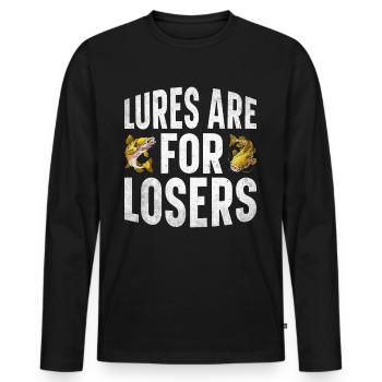 Catfish Angler Catfish Catfishing Catfish Fishing - Men's Premium Organic Long Sleeve Shirt - black - Front - Nico (187cm)