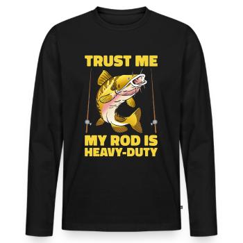 Catfish Angler Catfish Catfishing Catfish Fishing - Men's Premium Organic Long Sleeve Shirt - black - Front - Nico (187cm)
