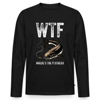 Catfish Angler Catfish Catfishing Catfish Fishing - Men's Premium Organic Long Sleeve Shirt - black - Front - Nico (187cm)