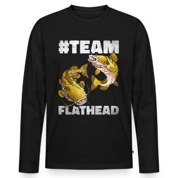 Catfish Angler Catfish Catfishing Catfish Fishing - Men's Premium Organic Long Sleeve Shirt - black - Front - Nico (187cm)
