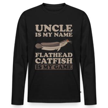 Catfish Angler Catfish Catfishing Catfish Fishing - Men's Premium Organic Long Sleeve Shirt - black - Front - Nico (187cm)