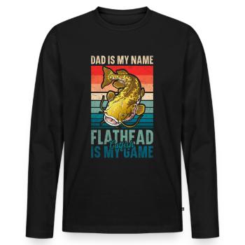Catfish Angler Catfish Catfishing Catfish Fishing - Men's Premium Organic Long Sleeve Shirt - black - Front - Nico (187cm)
