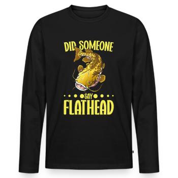 Catfish Angler Catfish Catfishing Catfish Fishing - Men's Premium Organic Long Sleeve Shirt - black - Front - Nico (187cm)