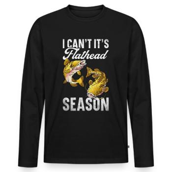 Catfish Angler Catfish Catfishing Catfish Fishing - Men's Premium Organic Long Sleeve Shirt - black - Front - Nico (187cm)