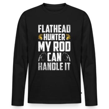 Catfish Angler Catfish Catfishing Catfish Fishing - Men's Premium Organic Long Sleeve Shirt - black - Front - Nico (187cm)