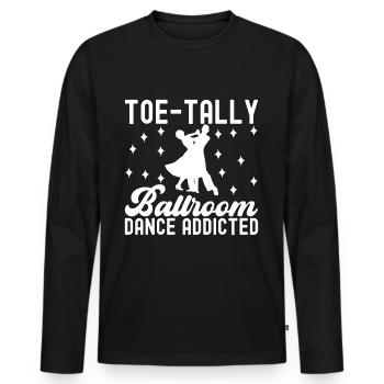 Ballsaal Tanz Ballsaaltänzer Gesellschaftstänzer - Männer Premium Bio Langarmshirt - Schwarz - Vorne - Nico (187cm)
