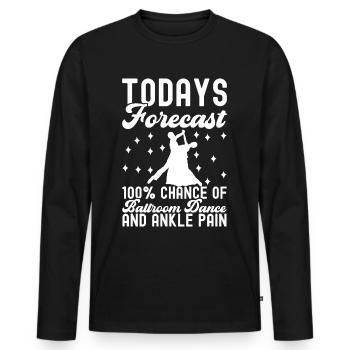 Ballsaal Tanz Ballsaaltänzer Gesellschaftstänzer - Männer Premium Bio Langarmshirt - Schwarz - Vorne - Nico (187cm)