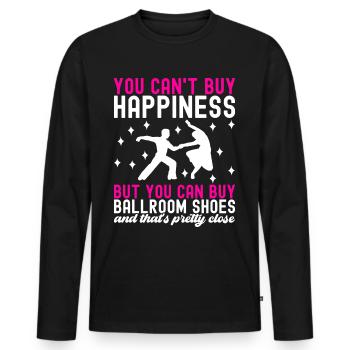 Ballsaal Tanz Ballsaaltänzer Gesellschaftstänzer - Männer Premium Bio Langarmshirt - Schwarz - Vorne - Nico (187cm)