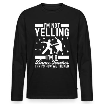 Ballsaal Tanz Ballsaaltänzer Gesellschaftstänzer - Männer Premium Bio Langarmshirt - Schwarz - Vorne - Nico (187cm)