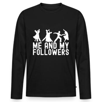 Ballsaal Tanz Ballsaaltänzer Gesellschaftstänzer - Männer Premium Bio Langarmshirt - Schwarz - Vorne - Nico (187cm)