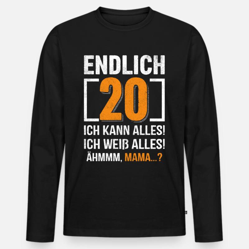 Finally 20 I can do everything I know everything Men's Premium Organic Long Sleeve Shirt