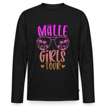 Visite des filles de Malle - T-shirt manches longues Premium bio Homme - noir - Devant - Nico (187cm)