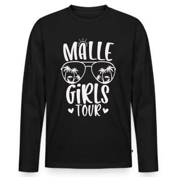 Visite des filles de Malle - T-shirt manches longues Premium bio Homme - noir - Devant - Nico (187cm)