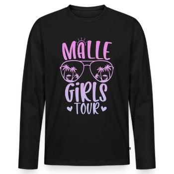 Visite des filles de Malle - T-shirt manches longues Premium bio Homme - noir - Devant - Nico (187cm)