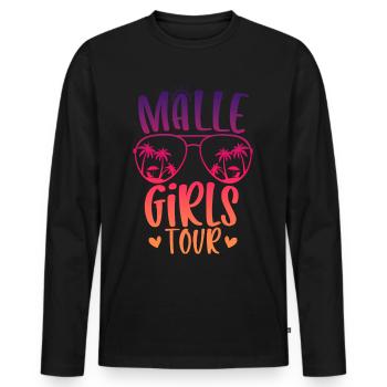 Visite des filles de Malle - T-shirt manches longues Premium bio Homme - noir - Devant - Nico (187cm)