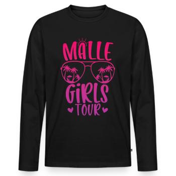 Visite des filles de Malle - T-shirt manches longues Premium bio Homme - noir - Devant - Nico (187cm)