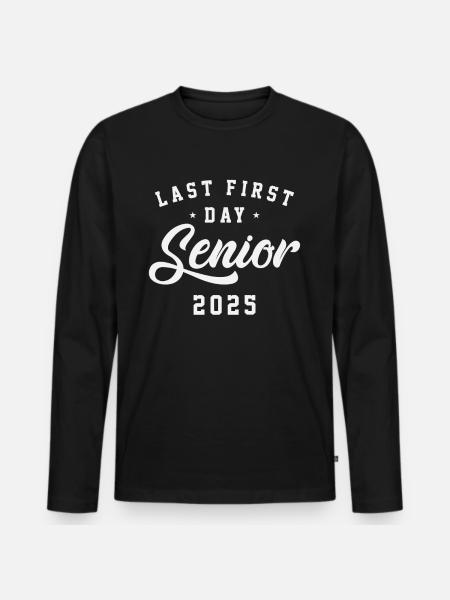 Letzter erster Tag für die Abschlussklasse 2025 - Männer Premium Bio Langarmshirt - Schwarz