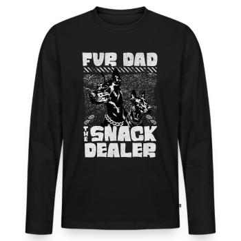 Papa à fourrure Le marchand de collations Doberman Amoureux des chiens - T-shirt manches longues Premium bio Homme - noir - Devant - Nico (187cm)