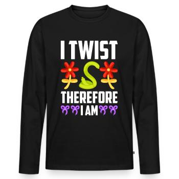 Balloon Twister Balloon Artist Balloon Animals - Men's Premium Organic Long Sleeve Shirt - black - Front - Nico (187cm)