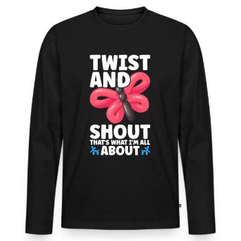 Balloon Twister Balloon Artist Balloon Animals - Men's Premium Organic Long Sleeve Shirt - black - Front - Nico (187cm)