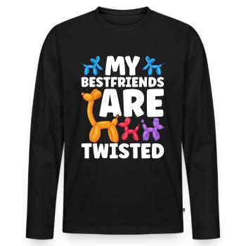 Balloon Twister Balloon Artist Balloon Animals - Men's Premium Organic Long Sleeve Shirt - black - Front - Nico (187cm)