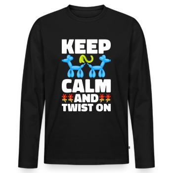 Balloon Twister Balloon Artist Balloon Animals - Men's Premium Organic Long Sleeve Shirt - black - Front - Nico (187cm)