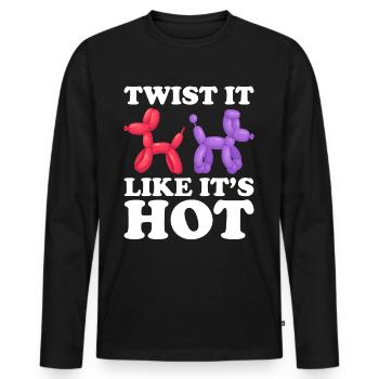 Balloon Twister Balloon Artist Balloon Animals - Men's Premium Organic Long Sleeve Shirt - black - Front - Nico (187cm)