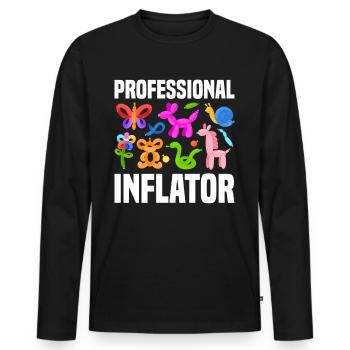Balloon Twister Balloon Artist Balloon Animals - Men's Premium Organic Long Sleeve Shirt - black - Front - Nico (187cm)
