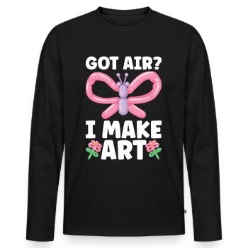 Balloon Twister Balloon Artist Balloon Animals - Men's Premium Organic Long Sleeve Shirt - black - Front - Nico (187cm)