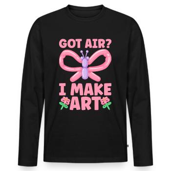 Balloon Twister Balloon Artist Balloon Animals - Men's Premium Organic Long Sleeve Shirt - black - Front - Nico (187cm)