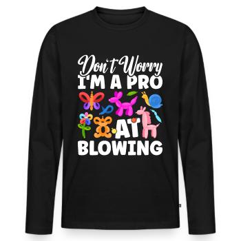 Balloon Twister Balloon Artist Balloon Animals - Men's Premium Organic Long Sleeve Shirt - black - Front - Nico (187cm)