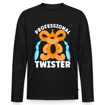 Balloon Twister Balloon Artist Balloon Animals - Men's Premium Organic Long Sleeve Shirt - black - Front - Nico (187cm)