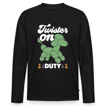 Balloon Twister Balloon Artist Balloon Animals - Men's Premium Organic Long Sleeve Shirt - black - Front - Nico (187cm)