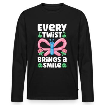 Balloon Twister Balloon Artist Balloon Animals - Men's Premium Organic Long Sleeve Shirt - black - Front - Nico (187cm)