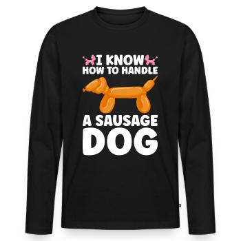 Balloon Twister Balloon Artist Balloon Animals - Men's Premium Organic Long Sleeve Shirt - black - Front - Nico (187cm)