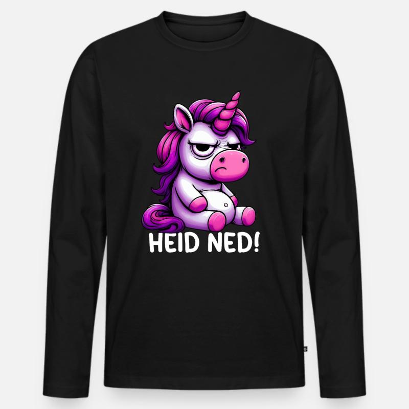 Heid Ned - Männer Premium Bio Langarmshirt - Schwarz
