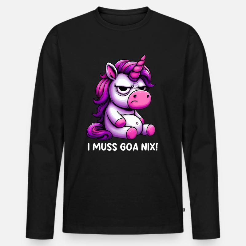 I Muss Goa Nix - Männer Premium Bio Langarmshirt - Schwarz