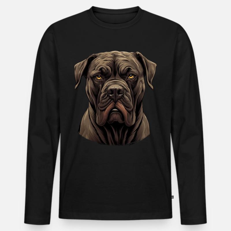 Cane Corso - Männer Premium Bio Langarmshirt - Schwarz