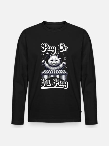 Vibraphon, vibraphonist - Men's Premium Organic Long Sleeve Shirt - black