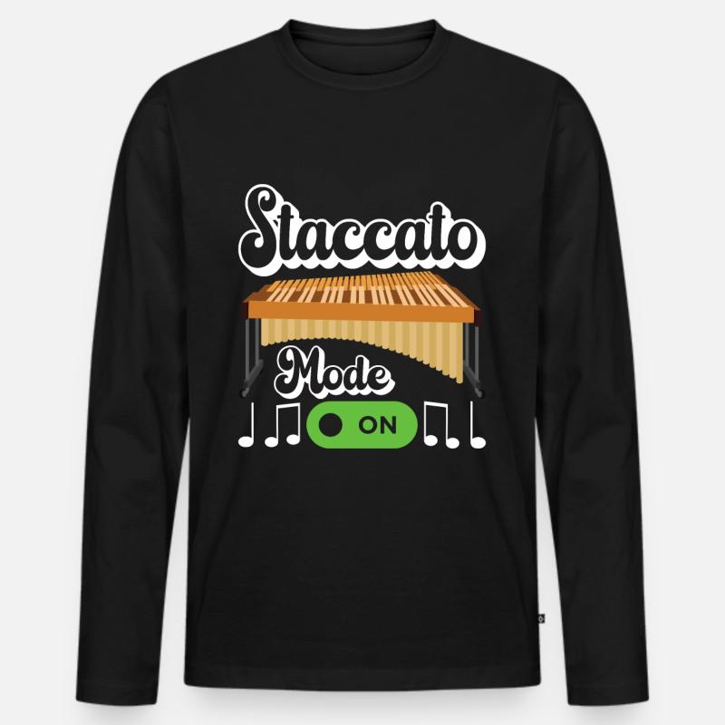Vibraphon, vibraphonist - Men's Premium Organic Long Sleeve Shirt - black