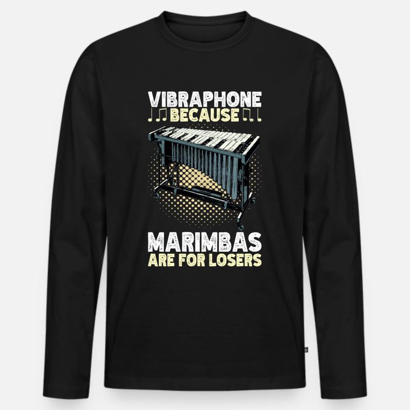 Vibraphon Vibraphonist - Männer Premium Bio Langarmshirt - Schwarz